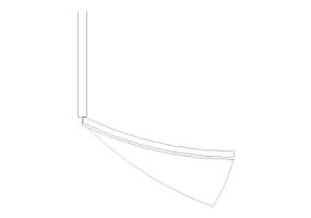 M&oacute;veis DWG - Coluna Curva 08