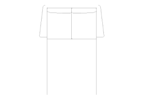 M&oacute;veis DWG - Sof&aacute;-cama 02