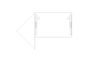 Escrit&oacute;rio DWG - Posto de trabalho composi&ccedil;&atilde;o TND 13