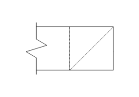 Rectangular extraction duct (hidden section)