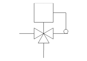 Self-operated three-way valve