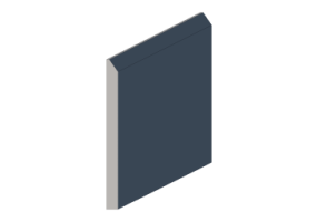 3D Skirting Board - Skirter [P03] 130x10mm