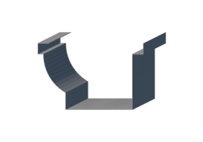 3D Dachrinne - Dachrinne [P02] 200x240mm