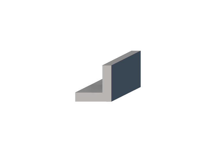 Profil 3D - Profil L-100/25x100/25mm - ACCA software Profil 3D - Profil L-100/25x100/25mm - ACCA software