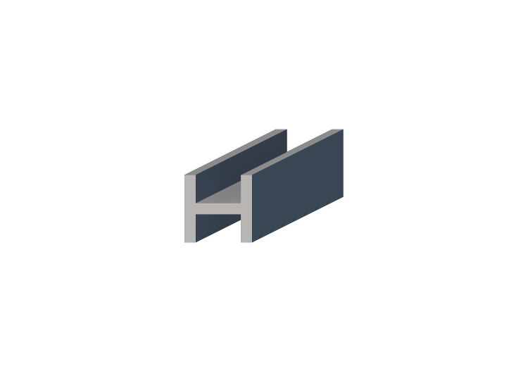 3D Profile - Profile H-60/10x60/10mm - ACCA software 3D Profile - Profile H-60/10x60/10mm - ACCA software