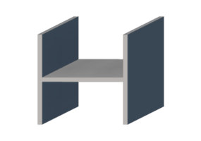3D Profile - Profile H-200/10x200/10mm