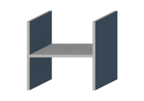 Perfil 3D - Perfil H-250/10x250/10mm