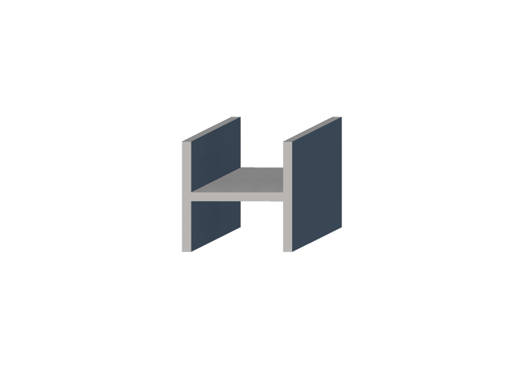 3D Profile - Profile H-180/15x180/15mm - ACCA software 3D Profile - Profile H-180/15x180/15mm - ACCA software