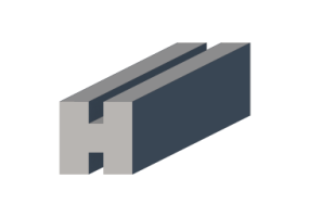 Perfil 3D - Perfil H-50/20x50/20mm