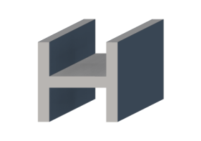 Perfil 3D - Perfil H-140/20x140/20mm