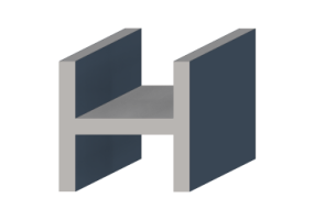 3D Profile - Profile H-160/20x160/20mm