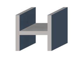 3D Profile - Profile H-180/20x180/20mm