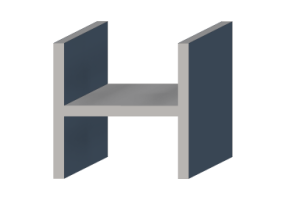 Profil 3D - Profil H-250/20x250/20mm