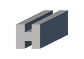 Perfil 3D - Perfil H-70/25x70/25mm