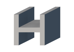 Profil 3D - Profil H-160/25x160/25mm