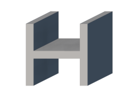 Perfil 3D - Perfil H-200/25x200/25mm