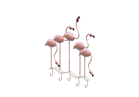 Accessori 3D - Appendiabiti in metallo - Kare - Flamingo Party - 82165