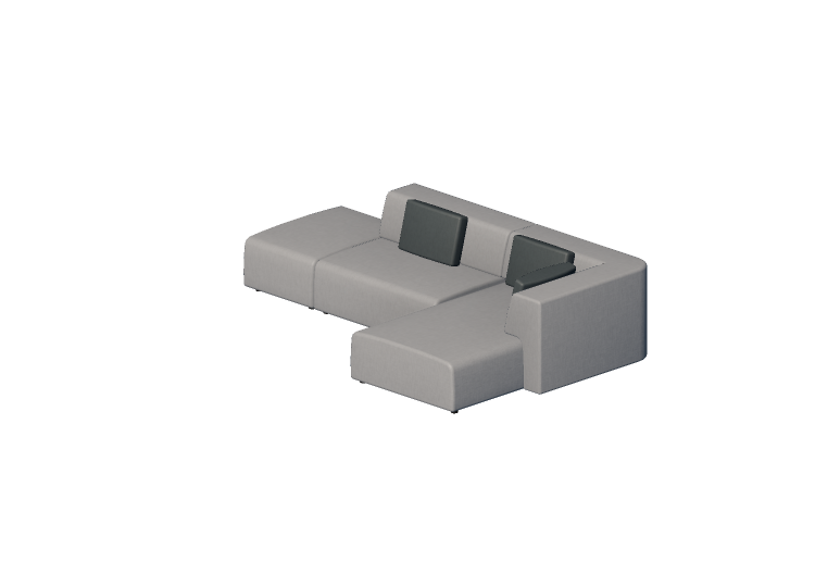 Sofás 3D - Sofá de tecido - Kare - Infinity - 82574 - Kare Sofás 3D - Sofá de tecido - Kare - Infinity - 82574 - Kare