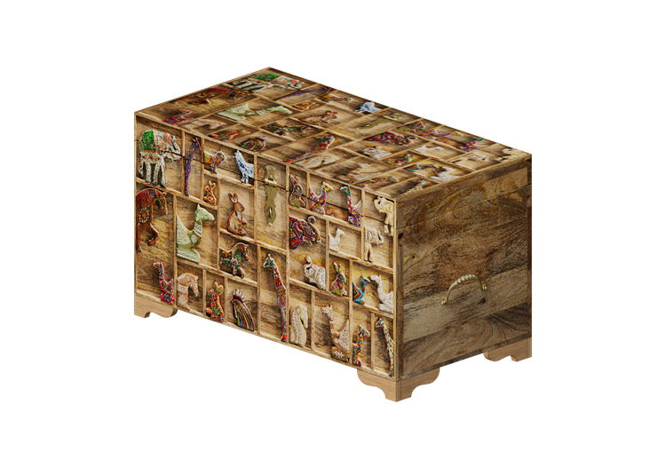 Muebles 3D - Baúl de madera - Kare - Zoo - 87495 - Kare Muebles 3D - Baúl de madera - Kare - Zoo - 87495 - Kare