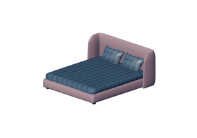 3D Betten und Nachttische - Doppelbett - Moroso - Redondo - RD0 - 176