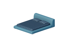 3D Betten und Nachttische - Doppelbett - Moroso - Lowland - LL0 - 176