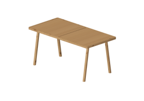 Tavoli 3D - Tavolo in legno - Kare - Waikiki - 87553