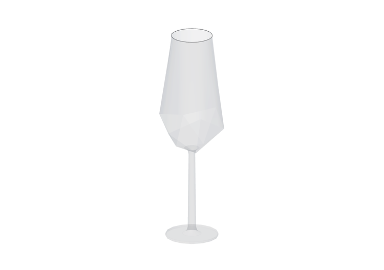 Stoviglie e posate 3D - Bicchiere in vetro - Kare - Diamond... Stoviglie e posate 3D - Bicchiere in vetro - Kare - Diamond...