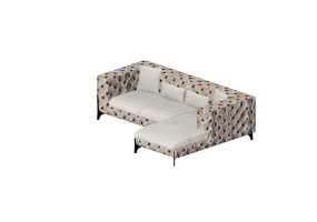 Divani 3D - Divano in tessuto - Kare - Bellissima - 87394