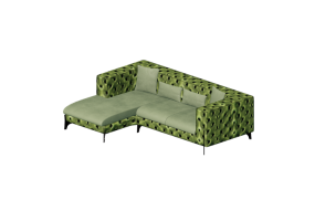 Divani 3D - Divano in tessuto - Kare - Bellissima - 87398