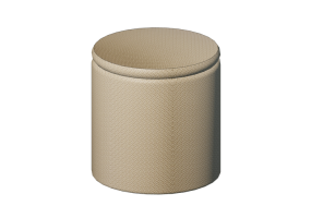 Divans 3D - Tabouret en tissu - Kare - Venezia - 87697