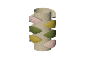 Jarrones y Cer&aacute;micas 3D - Jarr&oacute;n de cer&aacute;mica - Kare - Hojas - 56031
