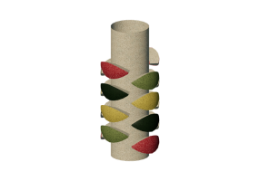Jarrones y Cer&aacute;micas 3D - Vaso de cer&aacute;mica - Kare - Hojas - 56030