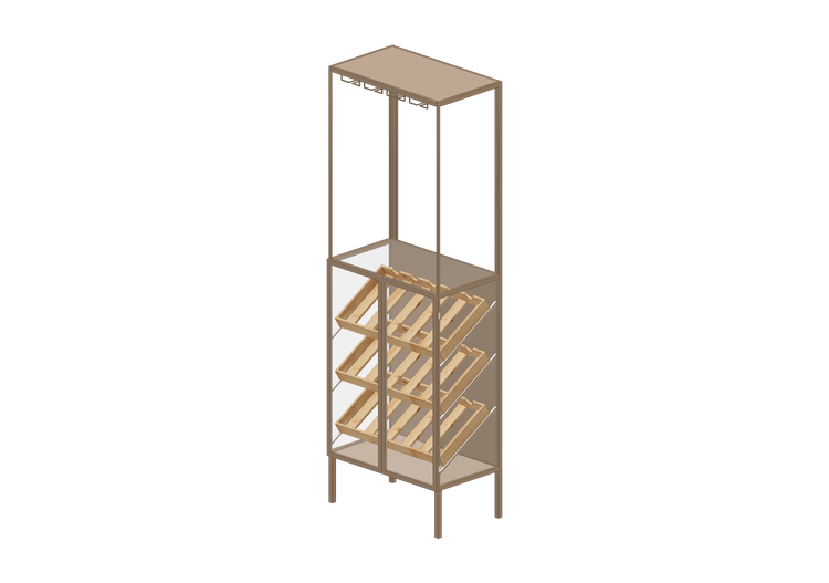 Librerie 3D - Scaffale per vino in metallo - Kare - Lisboa... Librerie 3D - Scaffale per vino in metallo - Kare - Lisboa...