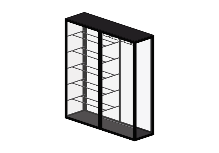 Librerie 3D - Scaffale per vino in metallo - Kare - Lisboa... Librerie 3D - Scaffale per vino in metallo - Kare - Lisboa...