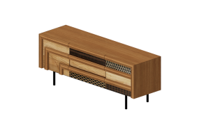 Meubles 3D - Buffet en bois - Kare - Gino - 70466
