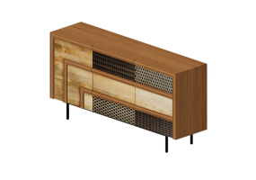 3D M&ouml;bel - Holzschrank - Kare - Gino - 70469