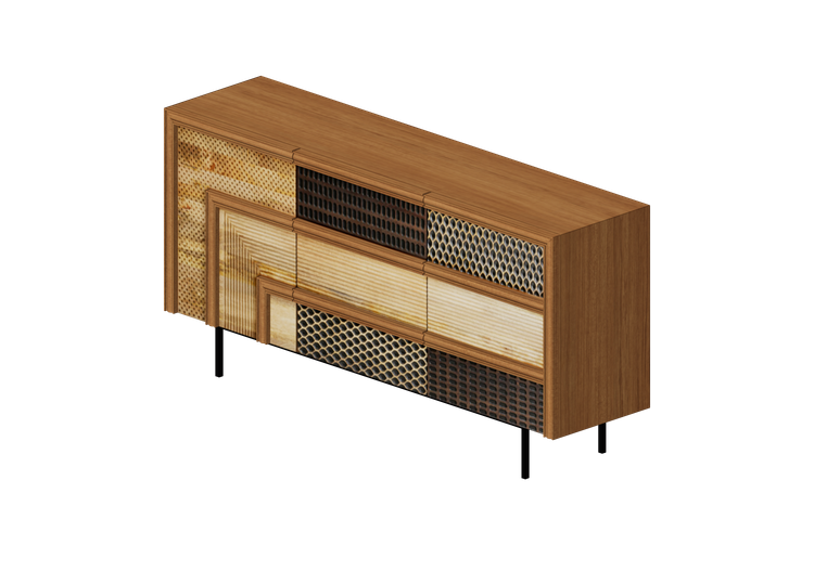 3D Möbel - Holzschrank - Kare - Gino - 70469 - Kare 3D Möbel - Holzschrank - Kare - Gino - 70469 - Kare