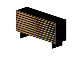 Meubles 3D - Cr&eacute;dence en bois - Kare - Lago - 70490
