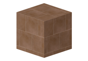 Textura pavimentos - Gr&eacute;s castanho 45x45 escalonada
