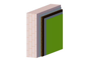 Self-glued brown cork thk. 4 cm - Thermophon Natural