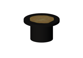 Tables 3D - Table basse en bois laqu&eacute; - Kare - Medallion - 70560