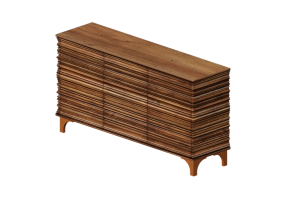 3D Furniture - Wooden sideboard - Kare - Santos - 70073