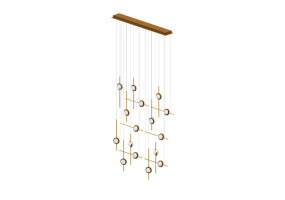 L&acirc;mpada pingente 3D - L&acirc;mpada pendente - Kare - Balett - 57479