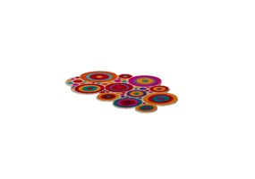 Tapetes 3D - Tapete de tecido - Kare - Circle - 57330