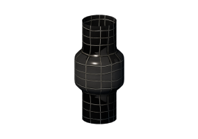 Vasi e Ceramiche 3D - Vaso in ceramica - Kare - Black Mesh - 57145
