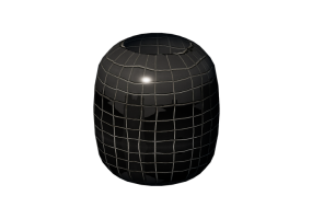 Vasi e Ceramiche 3D - Vaso in ceramica - Kare - Black Mesh - 57148