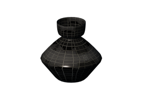 Vasi e Ceramiche 3D - Vaso in ceramica - Kare - Black Mesh - 57147