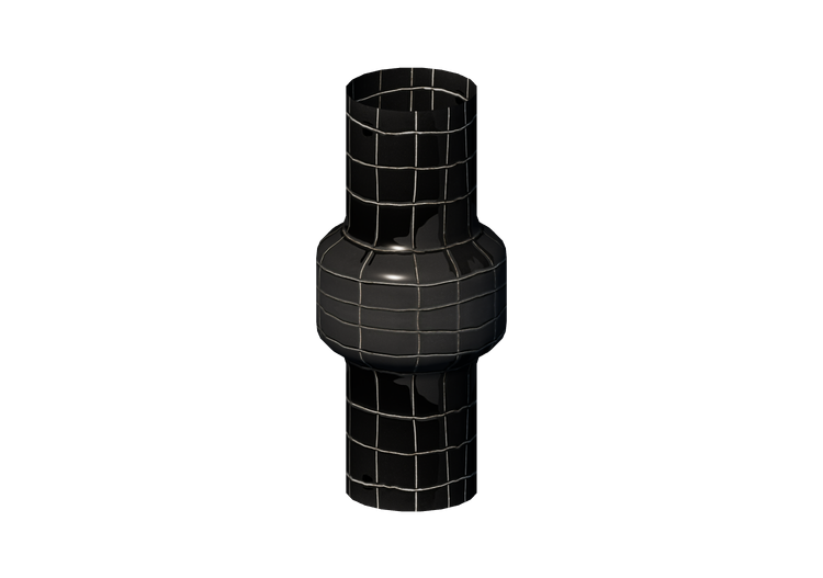 Vasos e Cerâmicas 3D - Vaso de cerâmica - Kare - Black Mesh... Vasos e Cerâmicas 3D - Vaso de cerâmica - Kare - Black Mesh...