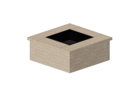3D Kamine und Schornsteine - Steinfeuerstelle - Techo-Bloc - Travertin