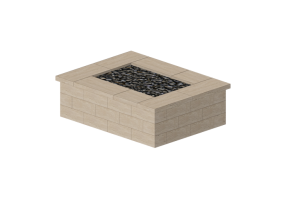 Chimeneas y Ductos 3D - Chimenea de piedra - Techo-Bloc - Travertina